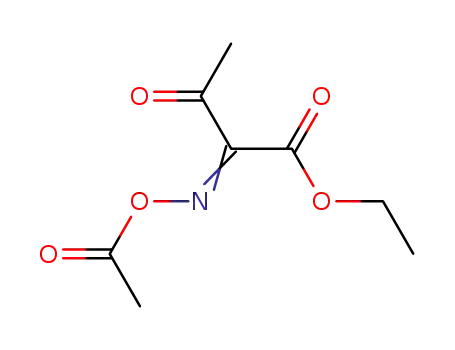 Molecular Structure of 6267-89-6 (ethyl (2Z)-2-[(acetyloxy)imino]-3-oxobutanoate)