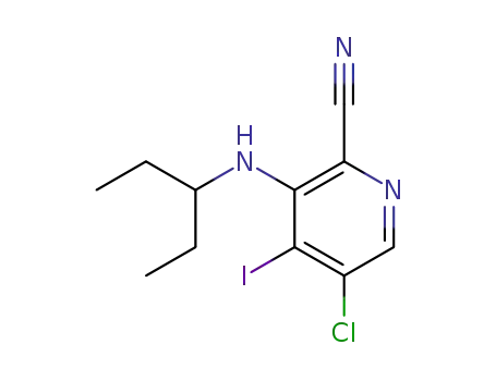 5-chloro-4-iodo-3-(pentan-3-ylamino)picolinonitrile
