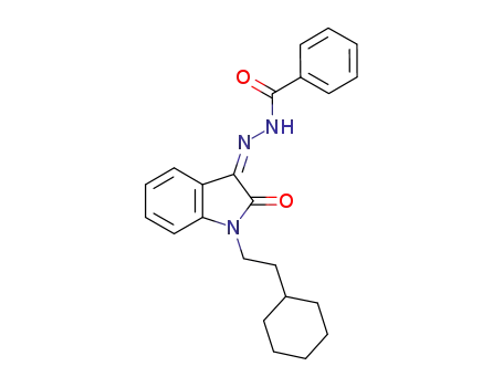 N'-[(3Z)-1-(2-cyclohexylethyl)-2-oxo-1,2-dihydro-3H-indol-3-ylidene]benzohydrazide