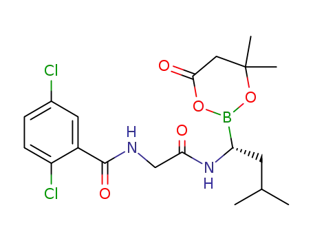2,5-dichloro-N-(2-{[(1R)-1-(4,4-dimethyl-6-oxo-1,3,2-dioxaborinan-2-yl)-3-methylbutyl]amino}-2-oxoethyl)benzamide