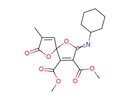 dimethyl 2-(cyclohexylimino)-8-methyl-7-oxo-1,6-dioxaspiro[4.4]nona-3,8-diene-3,4-dicarboxylate