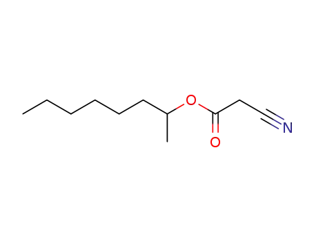 Molecular Structure of 52688-08-1 (Cyanoacetic acid 1-methylheptyl ester)