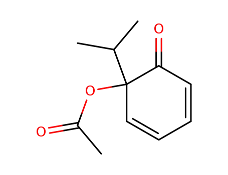 Molecular Structure of 64248-54-0 (2,4-Cyclohexadien-1-one, 6-(acetyloxy)-6-(1-methylethyl)-)