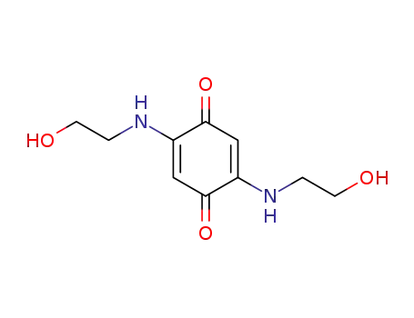 Molecular Structure of 5557-53-9 (2,5-bis[(2-hydroxyethyl)amino]cyclohexa-2,5-diene-1,4-dione)