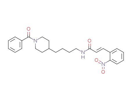 (E)-N-(4-(1-benzoylpiperidin-4-yl)butyl)-3-(2-nitrophenyl)acrylamide