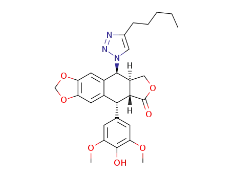 4'-O-demethyl-4β-[(4-pentyl)-1,2,3-triazol-1-yl]-4-desoxypodophyllotoxin