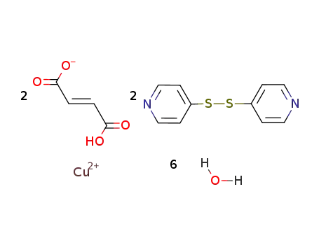 Cu(4,4'-dipyridyldisulfide)2(H2O)2(fumatate)2*4H2O