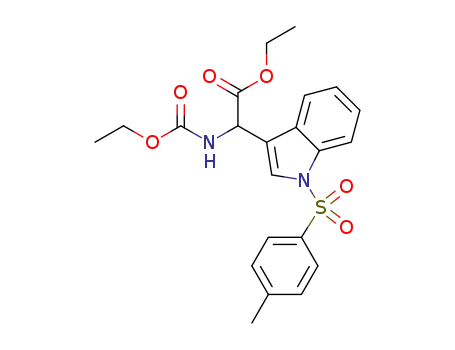 ethyl 2-((ethoxycarbonyl)amino)-2-(1-tosyl-1H-indol-3-yl)acetate