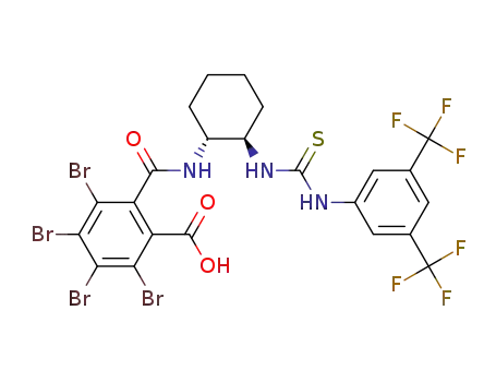 2-(((1R,2R)-2-(3-(3,5-bis(trifluoromethyl)phenyl)thioureido)cyclohexyl)carbamoyl)-3,4,5,6-tetrabromobenzoic acid