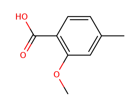 Molecular Structure of 704-45-0 (2-METHOXY-4-METHYLBENZOIC ACID)