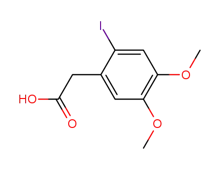Molecular Structure of 35323-09-2 (2-(2-iodo-4,5-dimethoxyphenyl)acetic acid)