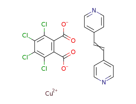 {[Cu(tetrachlorophthalic acid(-2H))(1,2-di(4-pyridyl)ethylene)]}n