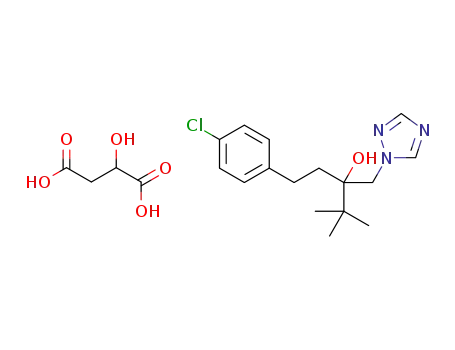 (RS)-1-(4-chlorophenyl)-4,4-dimethyl-3-[(1H-1,2,4-triazol-4-ium)-1-ylmethyl]pentan-3-ol malate