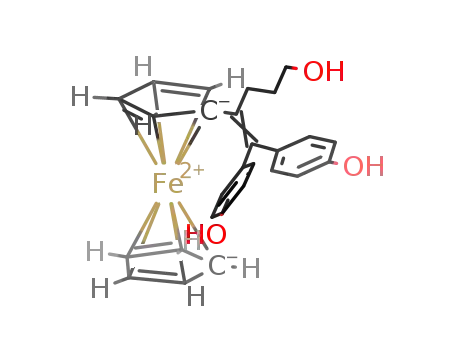 2-ferrocenyl-1,1-bis-(4-hydroxyphenyl)-5-hydroxy-pent-1-ene