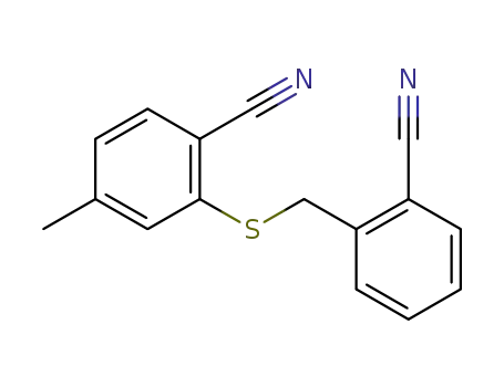 2-[(2-cyanobenzyl)thio]-5-methylbenzonitrile