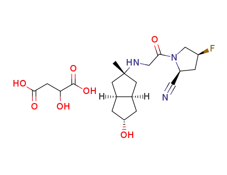 (2S,4S)-1-[2-[[(3aR,6aS)-5-hydroxy-2-methyl-3,3a,4,5,6,6a-hexahydro-1H-pentalen-2-yl]amino]acetyl]-4-fluoro-pyrrolidine-2-carbonitrile hydrogen malate
