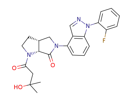 (3aR,6aR)-5-[1-(2-fluorophenyl)-1H-indazol-4-yl]-1-(3-hydroxy-3-methylbutanoyl)hexahydropyrrolo[3,4-b]pyrrol-6-(1H)-one