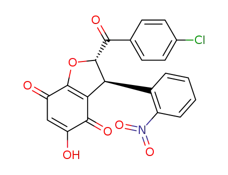 trans-2-(4-chlorobenzoyl)-5-hydroxy-3-(2-nitrophenyl)-2,3-dihydrobenzofuran-4,7-dione