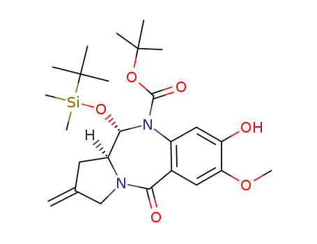 tert-butyl (11S,11aS)-11-((tert-butyldimethylsilyl)oxy)-7-methoxy-2-methylene-5-oxo-8-((triisopropylsilyl)oxy)-2,3,1 1,11a-tetrahydro-1H-benzo[e]pyrrolo[1,2-a][1,4]diazepine-10(5H)-carboxylate