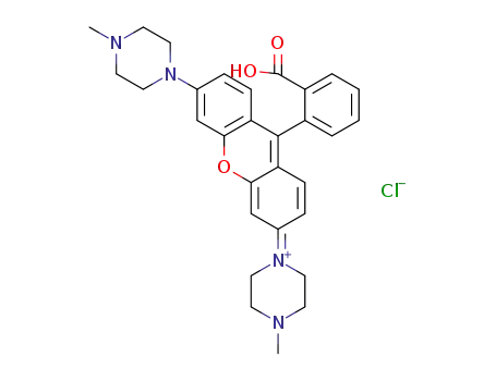 1-(9-(2-carboxyphenyl)-6-(4-methylpiperazine-1-yl)-3H-xanthene-3-ylidene)-4-methylpiperazine-1-ium chloride