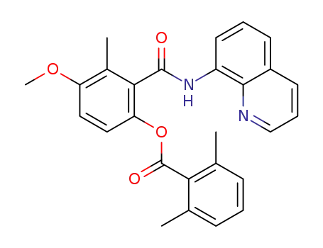 4-methoxy-3-methyl-2-(quinolin-8-ylcarbamoyl)phenyl 2,6-dimethylbenzoate