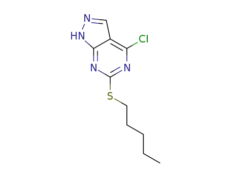4-chloro-6-(pentylthio)-1H-pyrazolo[3,4-d]pyrimidine