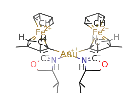 bis[μ-[(η5-(S,Rp)-2-(4′-isopropyl-4′,5′-dihydro-2′-oxazolyl-κN)-3-methyl-cyclopentadienyl-κC)(η5-cyclopentadienyl)ferrocene]]digold(I)
