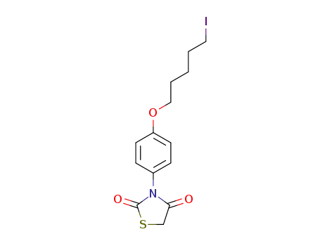 3-(4-(5-iodopentyloxy)phenyl)thiazolidine-2,4-dione