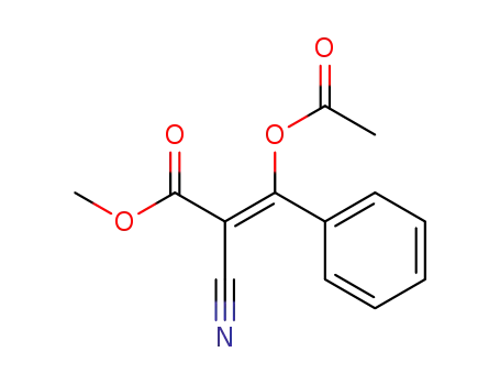 3-acetoxy-2-cyano-3-phenyl-acrylic acid methyl ester