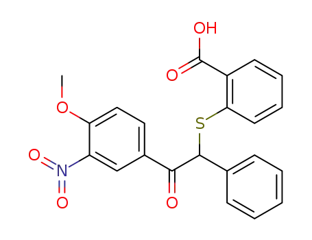 2-(4'-methoxy-3'-nitro-α'-oxo-bibenzyl-α-ylmercapto)-benzoic acid