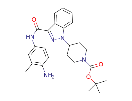 tert-butyl 4-(3-((4-amino-3-methylphenyl)carbamoyl)-1H-indazol-1-yl)piperidine-1-carboxylate
