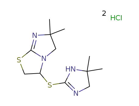 3-((5,5-dimethyl-4,5-dihydro-1H-imidazol-2-yl)thio)-6,6-dimethyl-2,3,5,6-tetrahydroimidazo[2,1-b]thiazole dihydrochloride