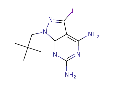 1-(2,2-dimethylpropyl)-3-iodo-1H-pyrazolo[3,4-d]pyrimidine-4,6-diamine