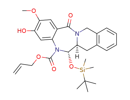 allyl (6S,6aS)-6-((tert-butyldimethylsilyl)oxy)-3-hydroxy-2-methoxy-14-oxo-6,6a,7,12-tetrahydrobenzo[5,6][1,4]diazepino[1,2-b]isoquinoline-5(14H)-carboxylate