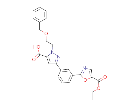 1-(2-(benzyloxy)ethyl)-3-(3-(5-(ethoxycarbonyl)oxazol-2-yl)phenyl)-1H-pyrazole-5-carboxylic acid