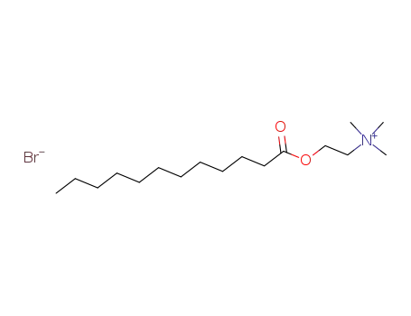 Molecular Structure of 16332-29-9 (Ethanaminium, N,N,N-trimethyl-2-[(1-oxododecyl)oxy]-, bromide)