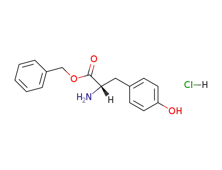 Molecular Structure of 15035-17-3 (L-Tyrosine, phenylmethyl ester, hydrochloride)