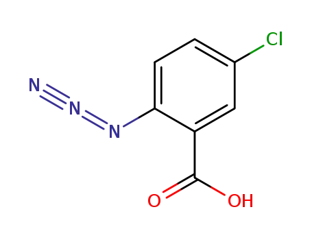 Molecular Structure of 88279-11-2 (Benzoic acid, 2-azido-5-chloro-)