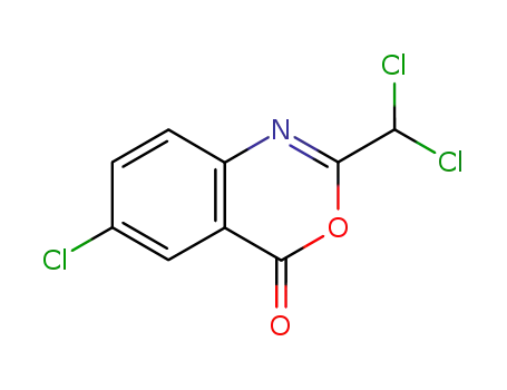 Molecular Structure of 95632-29-4 (4H-3,1-Benzoxazin-4-one, 6-chloro-2-(dichloromethyl)-)