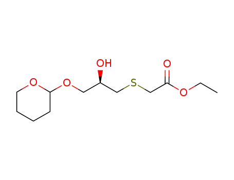 [(R)-2-Hydroxy-3-(tetrahydro-pyran-2-yloxy)-propylsulfanyl]-acetic acid ethyl ester