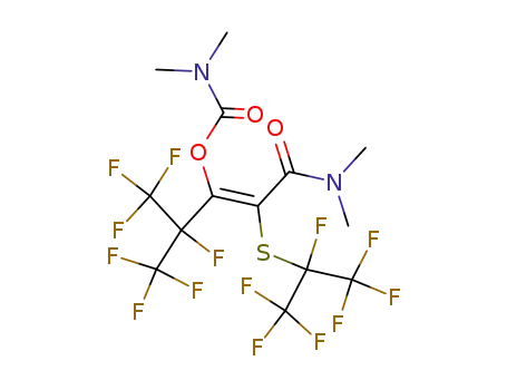 Dimethyl-carbamic acid 1-[1-dimethylcarbamoyl-1-(1,2,2,2-tetrafluoro-1-trifluoromethyl-ethylsulfanyl)-meth-(E)-ylidene]-2,3,3,3-tetrafluoro-2-trifluoromethyl-propyl ester