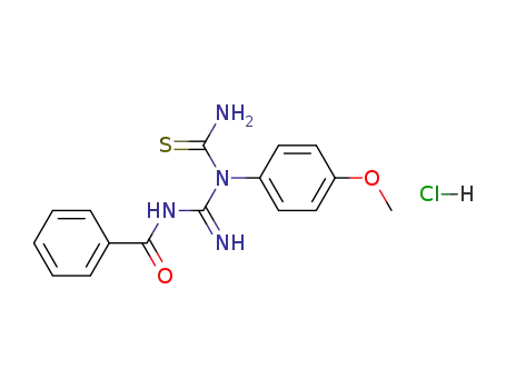N-{Imino-[1-(4-methoxy-phenyl)-thioureido]-methyl}-benzamide; hydrochloride