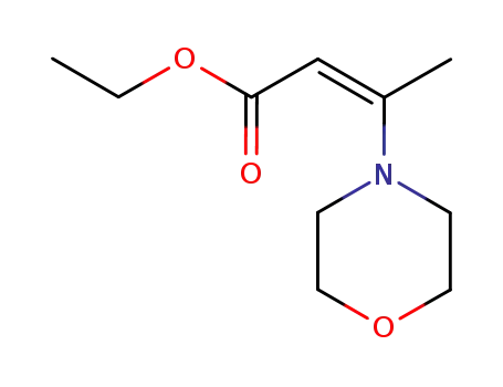 Molecular Structure of 66003-96-1 (2-Butenoic acid, 3-(4-morpholinyl)-, ethyl ester, (Z)-)