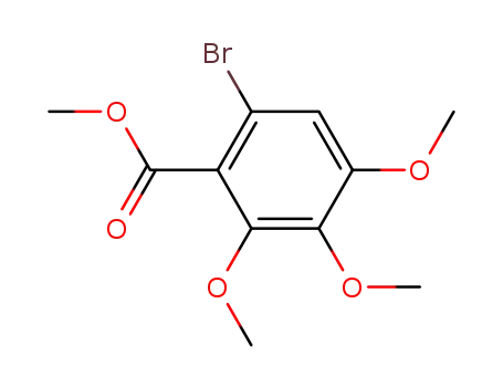 Molecular Structure of 80141-07-7 (Benzoic acid, 6-bromo-2,3,4-trimethoxy-, methyl ester)