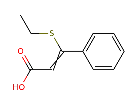 (E)-3-Ethylsulfanyl-3-phenyl-acrylic acid