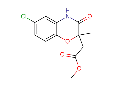 Methyl α-(6-chloro-3,4-dihydro-2-methyl-3-oxo-2H-1,4-benzoxazin-2-yl)acetate