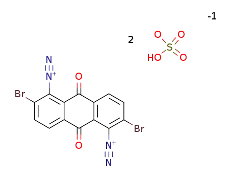 2,6-dibromo-9,10-dioxo-9,10-dihydro-anthracene-1,5-bisdiazonium; bis-hydrogen sulfate