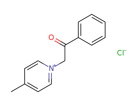 Molecular Structure of 105757-72-0 (Pyridinium, 4-methyl-1-(2-oxo-2-phenylethyl)-, chloride)