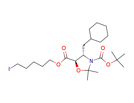 (4S,5R)-4-Cyclohexylmethyl-2,2-dimethyl-oxazolidine-3,5-dicarboxylic acid 3-tert-butyl ester 5-(5-iodo-pentyl) ester
