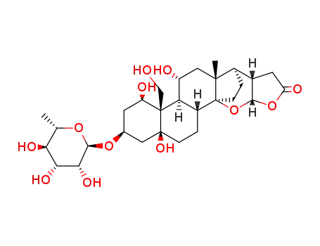 (20S,21S)-14,21-epoxy-1β,5,11α,19-tetrahydroxy-3β-α-L-rhamnopyranosyloxy-5β,14β-cardanolide